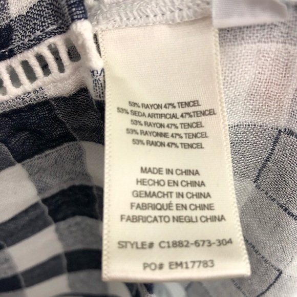 Cloth and Stone Plaid Ladder Lace Sleeveless Tank - Picture 4 of 5